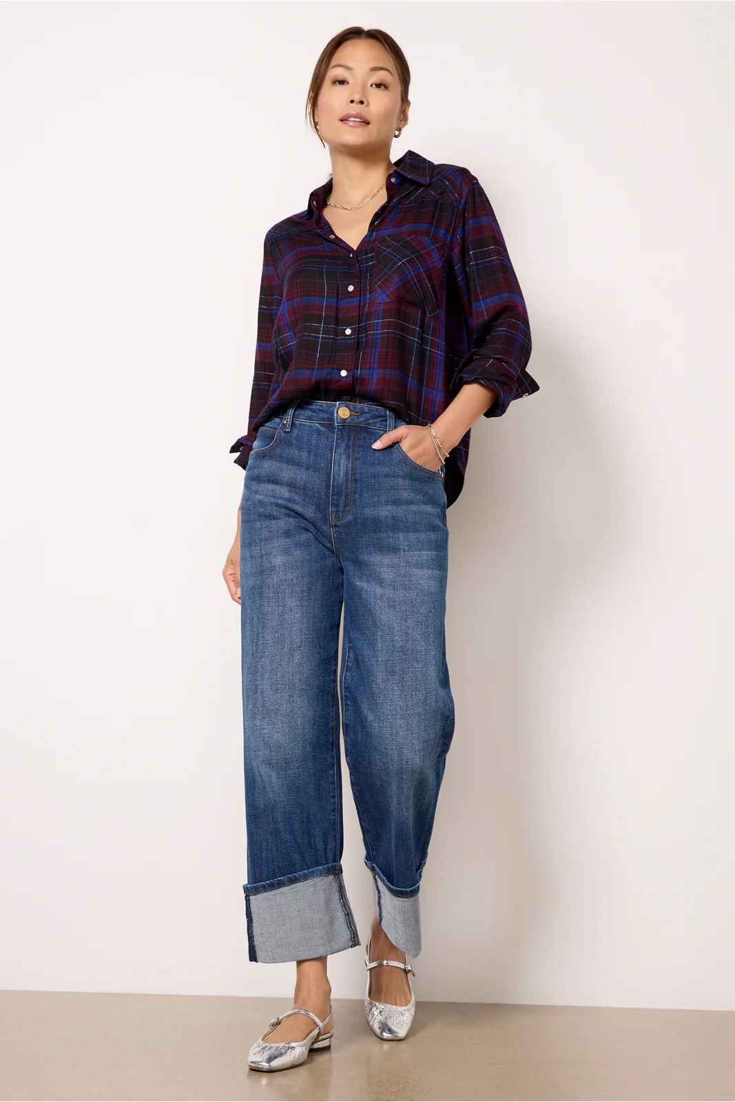 Zuri Plaid Button Down - Image 5